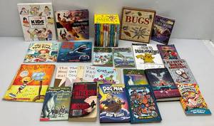 lot 96 image: Misc. Childrens Books Including Dog Man, Minecraft & More
