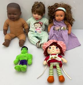 lot 112 image: Misc. Vintage Dolls Including Strawberry Shortcake And More