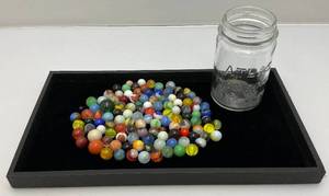 lot 176 image: Vintage Misc. Marbles (Some Glow Under UV Light)