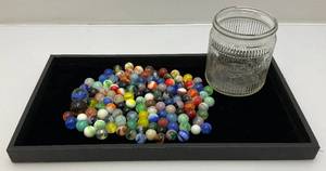 lot 178 image: Vintage Misc. Marbles (Some Glow Under UV Light)