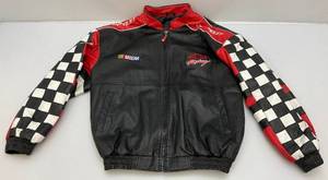 lot 200 image: Vintage Essex NASCAR (Cheverolet Racing) 100% Leather Jacket Size Med.