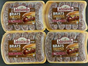 Set of 4 Packs Johnsonville Cheddar & Beer Bratwurst Sausage