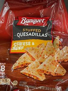 lot 20 image: D - 2 Bags of Banquet Stuffed Quesadillas Cheese & Beef