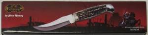 lot 28 image: Frost Cutlery Steel Warrior Knife with Cover Trapper SW-602SBR NEW (See Photos to View Knife & Details)