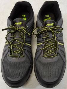 lot 49 image: Avia Mens Tennis Shoes - Gray & Black with Neon Green Trim - Size 11W (View Photos)