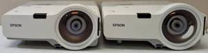 lot 52 image: (2) Epson PowerLite 410W Projector WXGA Conference Room Projector