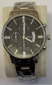 lot 57 image: NEWMens Silver - Geneva Watch (View Photos)
