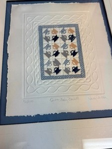 lot 17 image: Signed Artwork Quilt - Baby Baskets on Handmade Paper