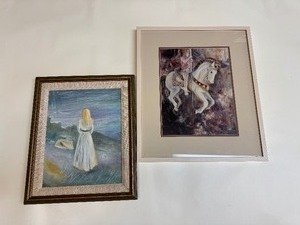 lot 36 image: Lot of (2) of Girl Art