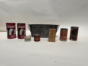 lot 13 image: Lot of Antique Baking Powder Cans