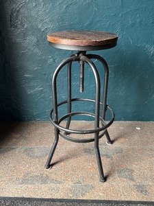 lot 40 image: Heavy Duty Metal and Wood Stool