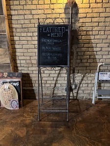 lot 51 image: Chalkboard with Metal Stand