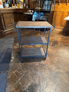 lot 80 image: Rolling WoodMetal Cart