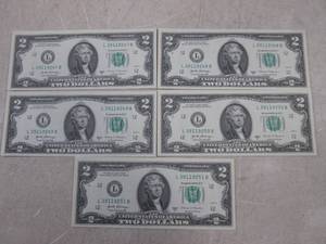 lot 1 image: (CNTR) 5 Uncirculated Sequential US...