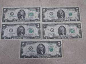 lot 2 image: (CNTR) 5 Uncirculated Sequential US...