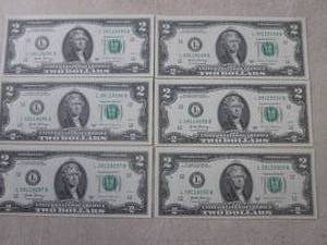 lot 7 image: (CNTR) 6 Uncirculated Sequential US...