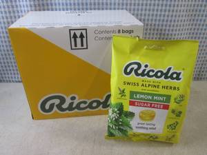 lot 31 image: (B-2) 8 Bags of Ricola Lemon Mint S...