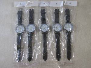 lot 32 image: (EC1) 5 New Wrist Watches Black Ban...