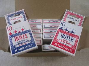 lot 120 image: (G-1) 12 New Decks Hoyle Jumbo Face...
