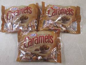 lot 197 image: (B-1) 3 Bags of Kraft Caramels 11oz...