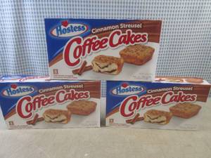 lot 244 image: (C-1) 3 Boxes of Hostess Cinnamon S...