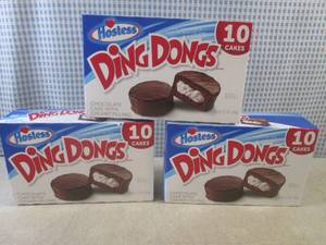 lot 252 image: (C-2) 3 Boxes of Hostess Ding Dongs...