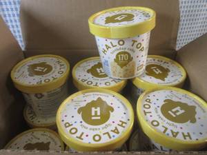 lot 268 image: (C-2) 12 Halo Top Birthday Cake Lig...