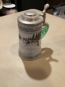 lot 33 image: Winter Wolf Beer Stein