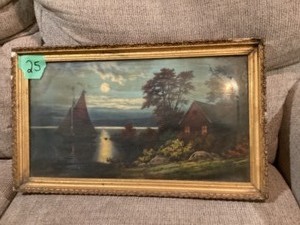 lot 25 image: Sail by Moonlight print