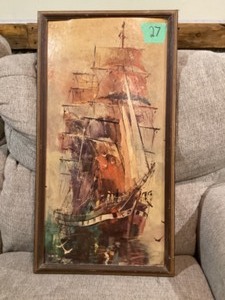 lot 27 image: Pirate Ship print