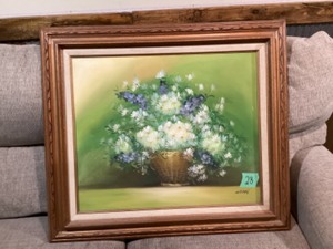 lot 28 image: Flower Bouquet Painting