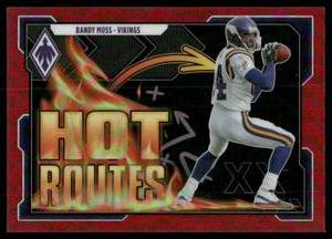 lot 15 image: Randy Moss 195199 2021 Panini Phoenix Hot Routes Red #HR-29 Minnesota Vikings  Football Card