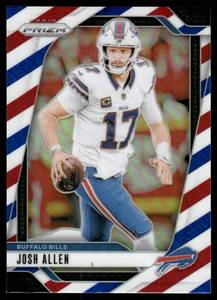 lot 21 image: Josh Allen 2024 Panini Prizm Refractor #28 Buffalo Bills  Football Card