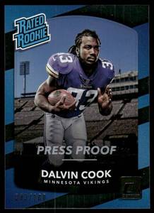 lot 23 image: Dalvin Cook RC #089100 2017 Donruss Press Proof #343 Minnesota Vikings  Football Card
