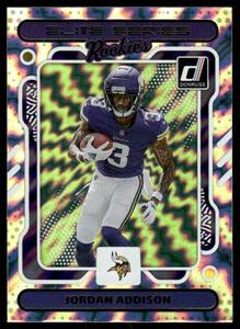 lot 31 image: Jordan Addison 2023 Donruss Elite Series Rookies RC #10 Minnesota Vikings  Football Card