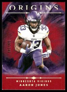 lot 37 image: Aaron Jones #006149 2024 Panini Origins Red #13 Minnesota Vikings  Football Card