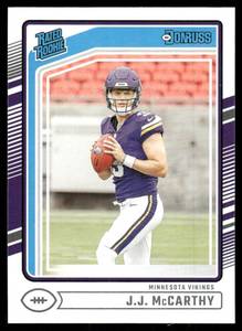 lot 38 image: J.J. McCarthy RC 2024 Donruss #303 Minnesota Vikings  Football Card