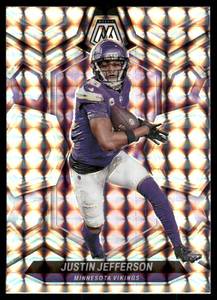 lot 43 image: Justin Jefferson 2024 Panini Mosaic Silver #143 Minnesota Vikings  Football Card