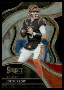 lot 44 image: Joe Burrow Club Level 2023 Panini Select and Red Prizms Die Cuts #256 Cincinnati Bengals  Football Card
