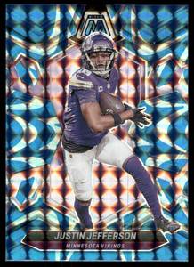 lot 49 image: Justin Jefferson 2024 Panini Mosaic Reactive Blue #143 Minnesota Vikings  Football Card