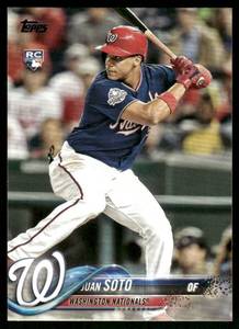 lot 58 image: Juan Soto RC 2018 Topps Update #US300 Washington Nationals  Baseball Card