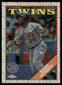 lot 64 image: Kirby Puckett 2023 Topps Chrome Platinum Anniversary Mojo #422 Minnesota Twins  Baseball Card