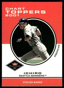 lot 66 image: Ichiro Suzuki RC 2001 Fleer Platinum #420 Seattle Mariners  Baseball Card