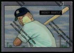 lot 67 image: Mickey Mantle 1996 Topps Mickey Mantle Finest #1 New York Yankees  Baseball Card