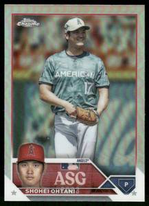 lot 68 image: Shohei Ohtani Refractor 2023 Topps Chrome Update 2023 All-Star Game #ASGC-31 Los Angeles Angels  Baseball Card