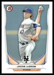 lot 70 image: Jacob deGrom RC 2014 Bowman Prospects #BP73 New York Mets  Baseball Card