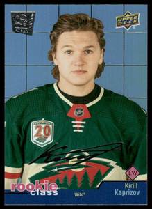 lot 91 image: Kirill Kaprizov 2020 Upper Deck Rookie Class SE #RC-1 Minnesota Wild  Hockey Card