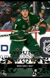 lot 94 image: Brock Faber 2023 Upper Deck 2008-09 Retro #T-31 Minnesota Wild  Hockey Card