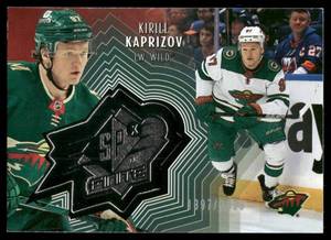 lot 97 image: Kirill Kaprizov 2021 Upper Deck SPx Finite #SF-25 Minnesota Wild  Hockey Card