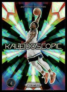 lot 101 image: Anthony Edwards 2023 Panini Prizm Kaleidoscopic Insert #14 Minnesota Timberwolves  Basketball Card
